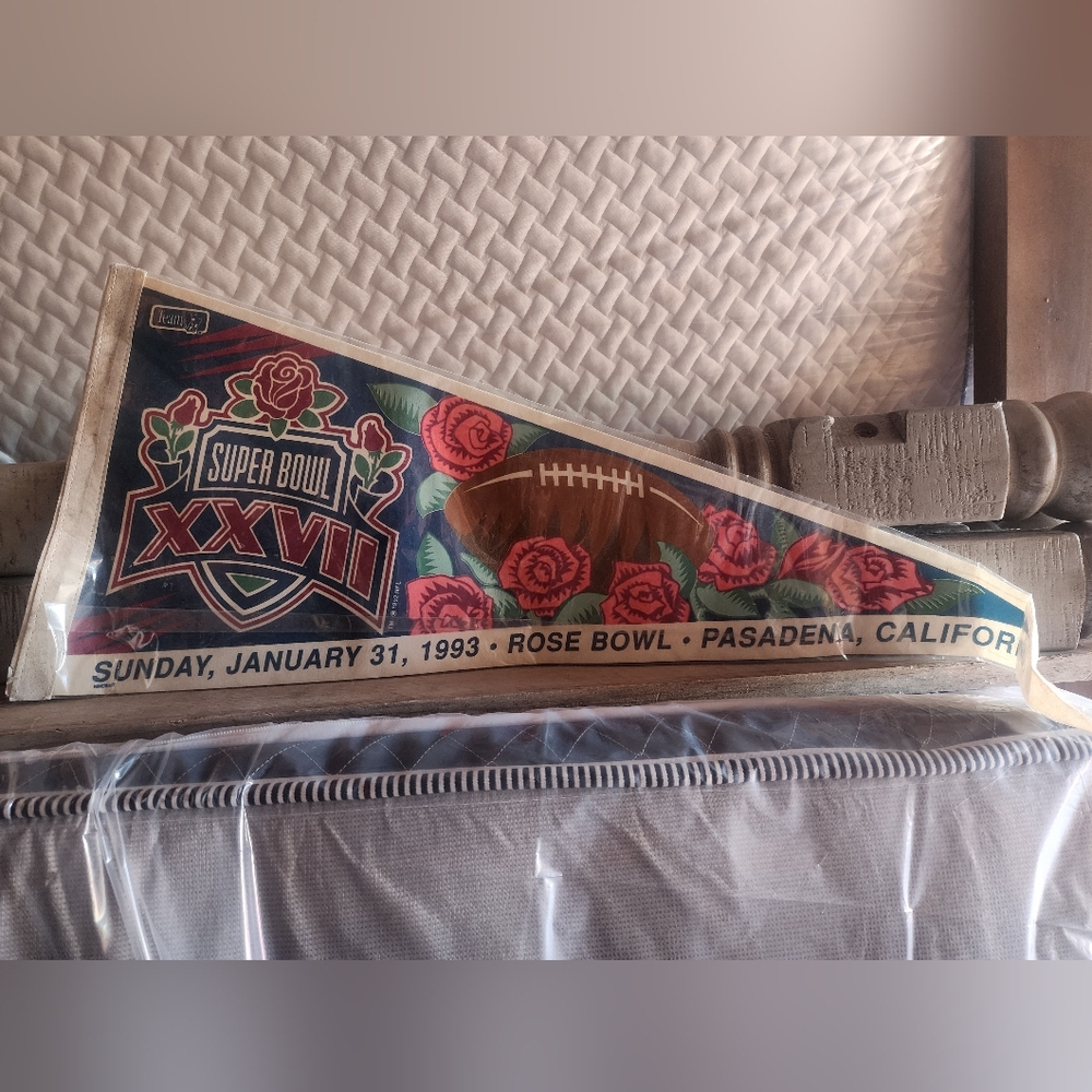 Super Bowl XXVII Pennant Pasadena California 1993